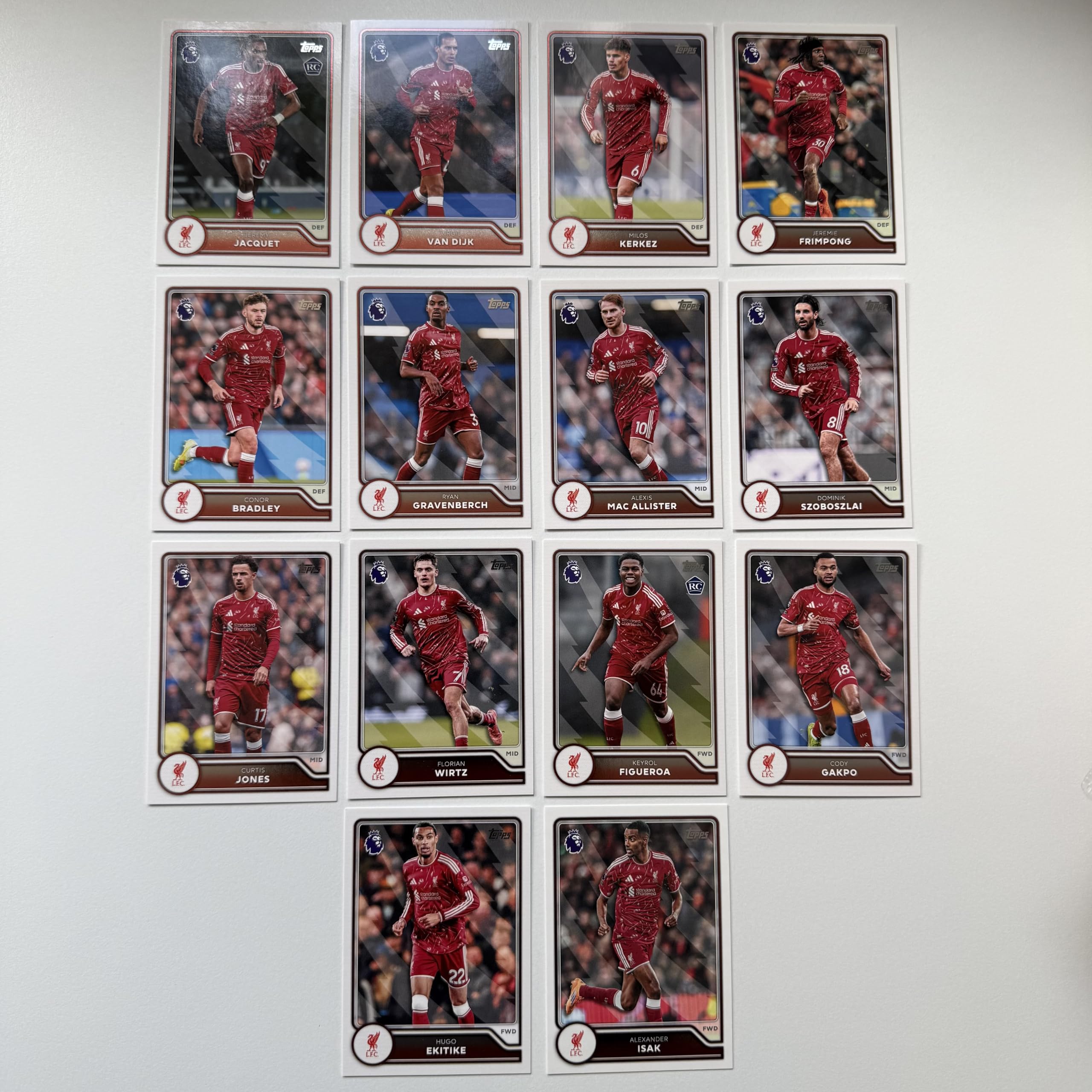 Flagship Premier League 2026/27 Liverpool Base Card Team Set