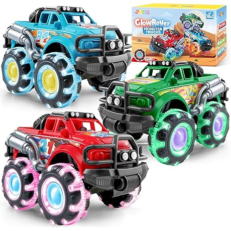 3Pack Monster Truck Toy: Thunderous Light-Ups for Exuberant Boys