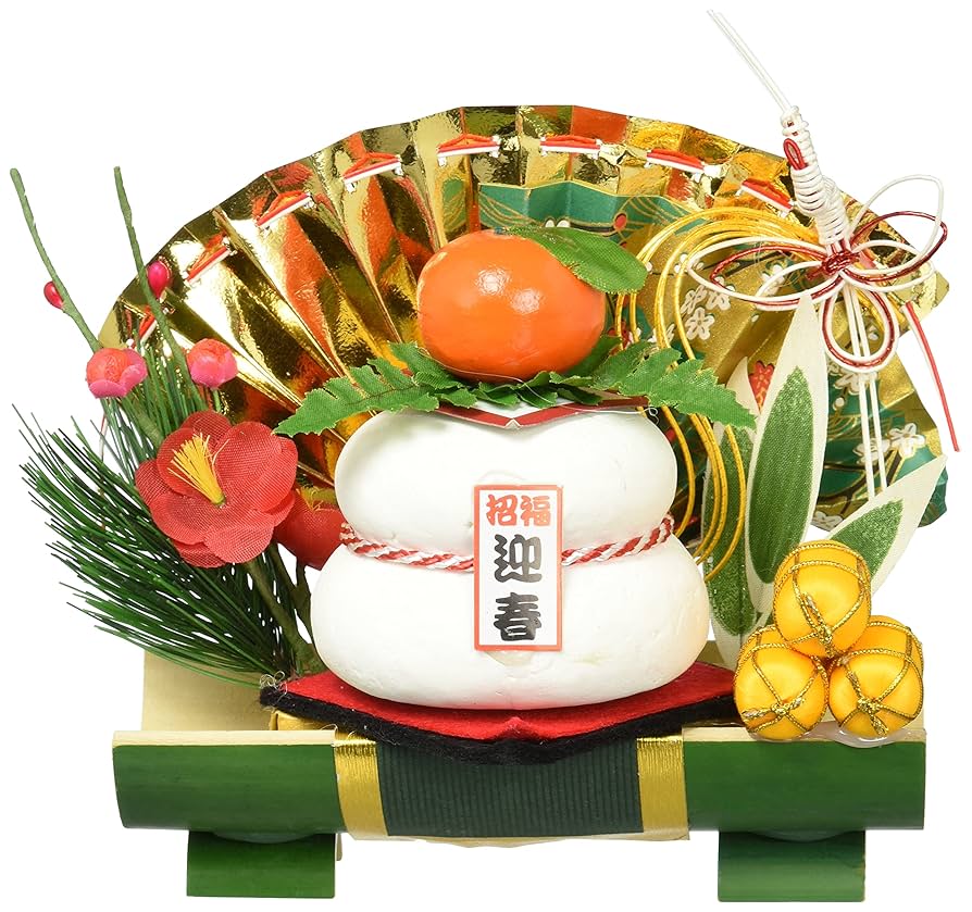 Amazon | 秀〆 正月飾り 玄関 割竹(鏡餅) 15cm 竹 DG-124 | 正月