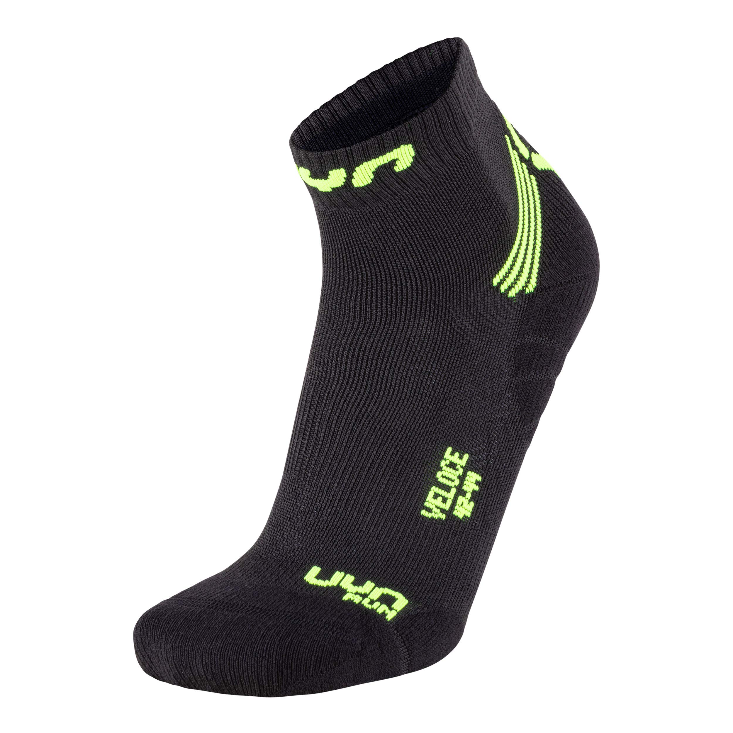 UYN S100063 RUN VELOCE Socks Men's Black/Fluo Yellow 38