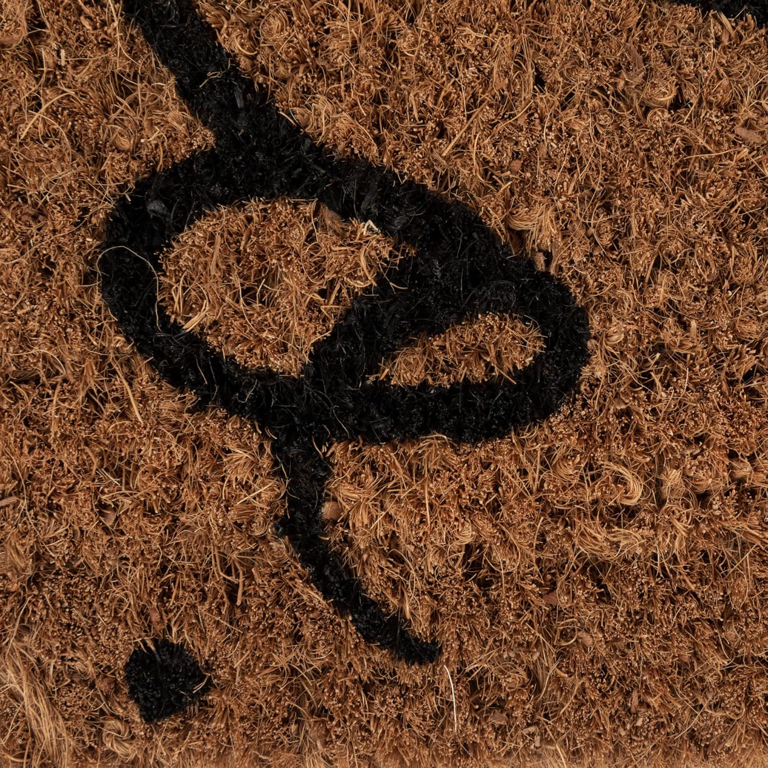 Creative Co-Op Natural Coir Doormat with "Hello" Message, Natural and Black