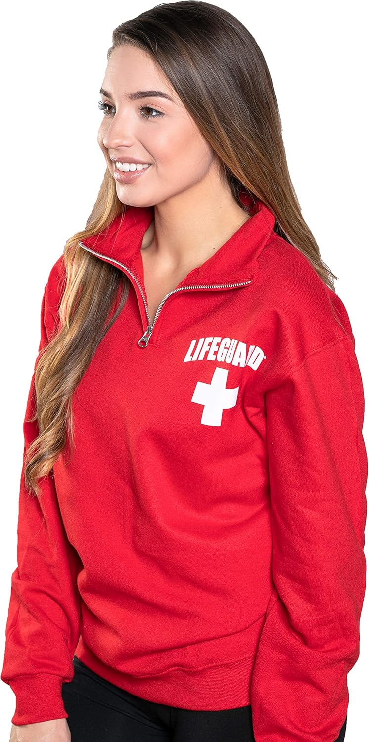 LIFEGUARD Quarter Zip Pullover - Zipper Fleece Sweatshirt Apparel Ideal for Men, Teens, Girls. - Image 2