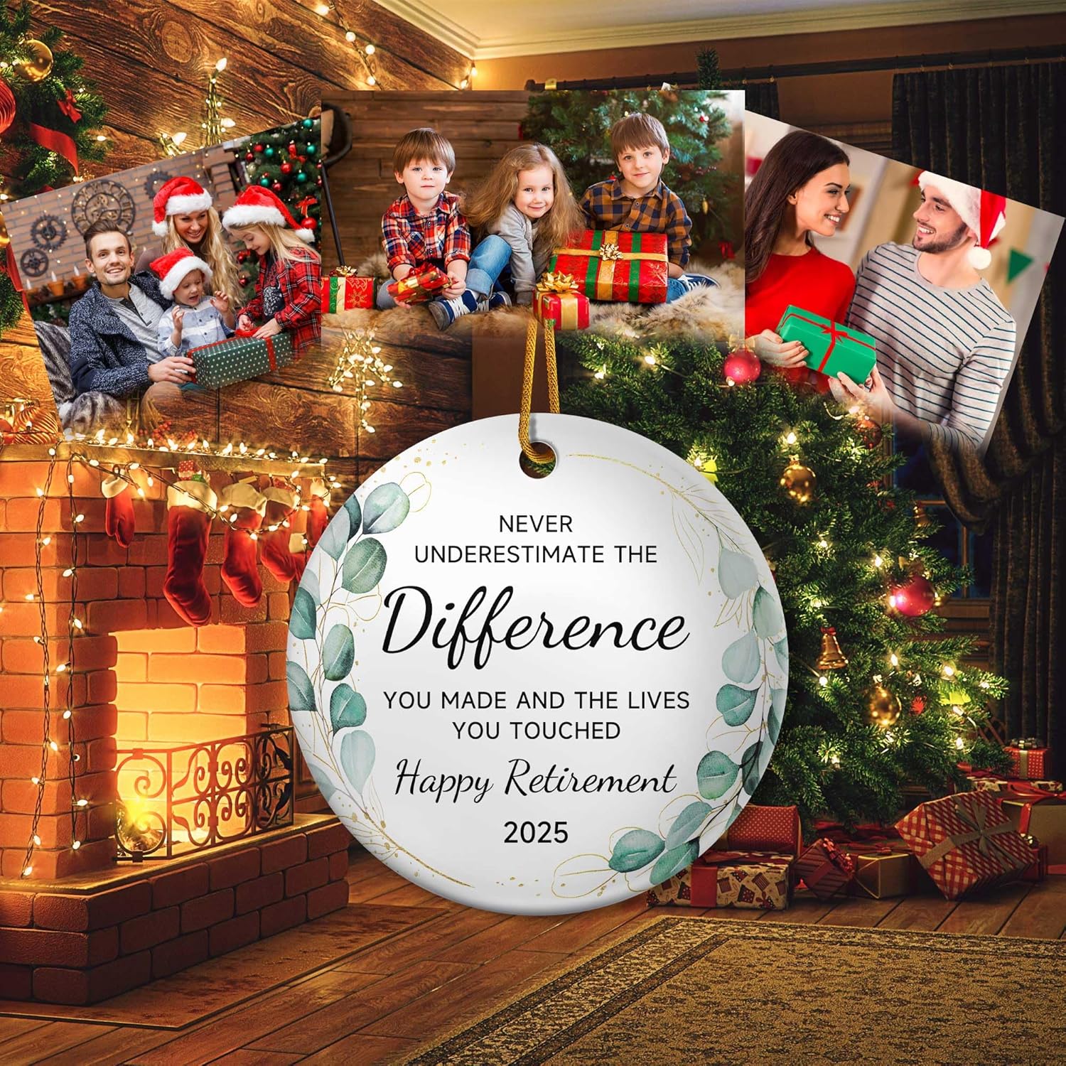 Retirement Christmas Ornament 2025,Happy Retirement Gifts for Women, Men,Retired Gifts Christmas Ornaments for Coworkers,Boss, Teacher,Ceramic Christmas Tree Decorations Ornament Xmas Keepsake - Image 6