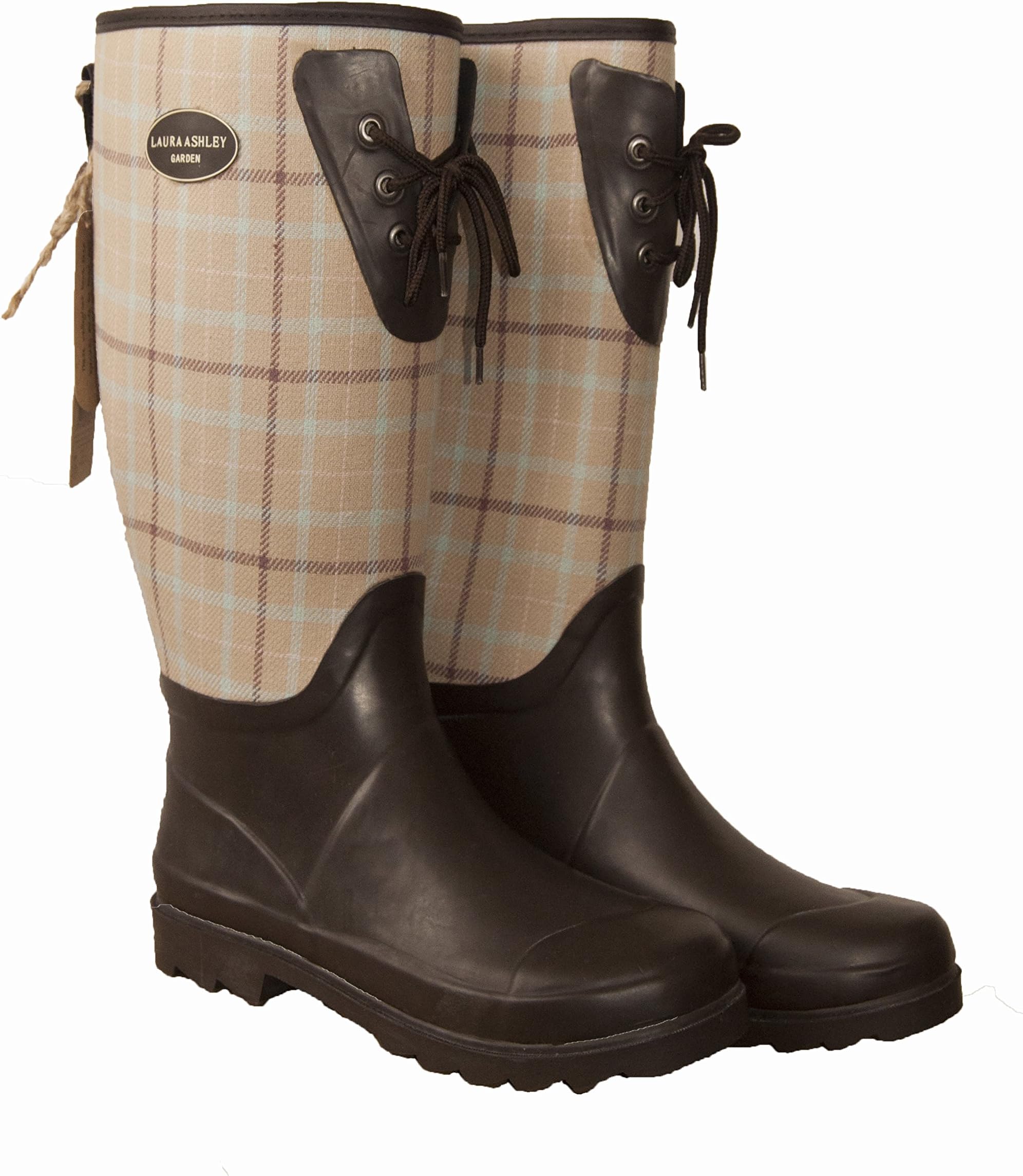 Laura Ashley 3A074493 Contemporary Wellington Waterproof Boot, Keynes Natural, Size 10.5