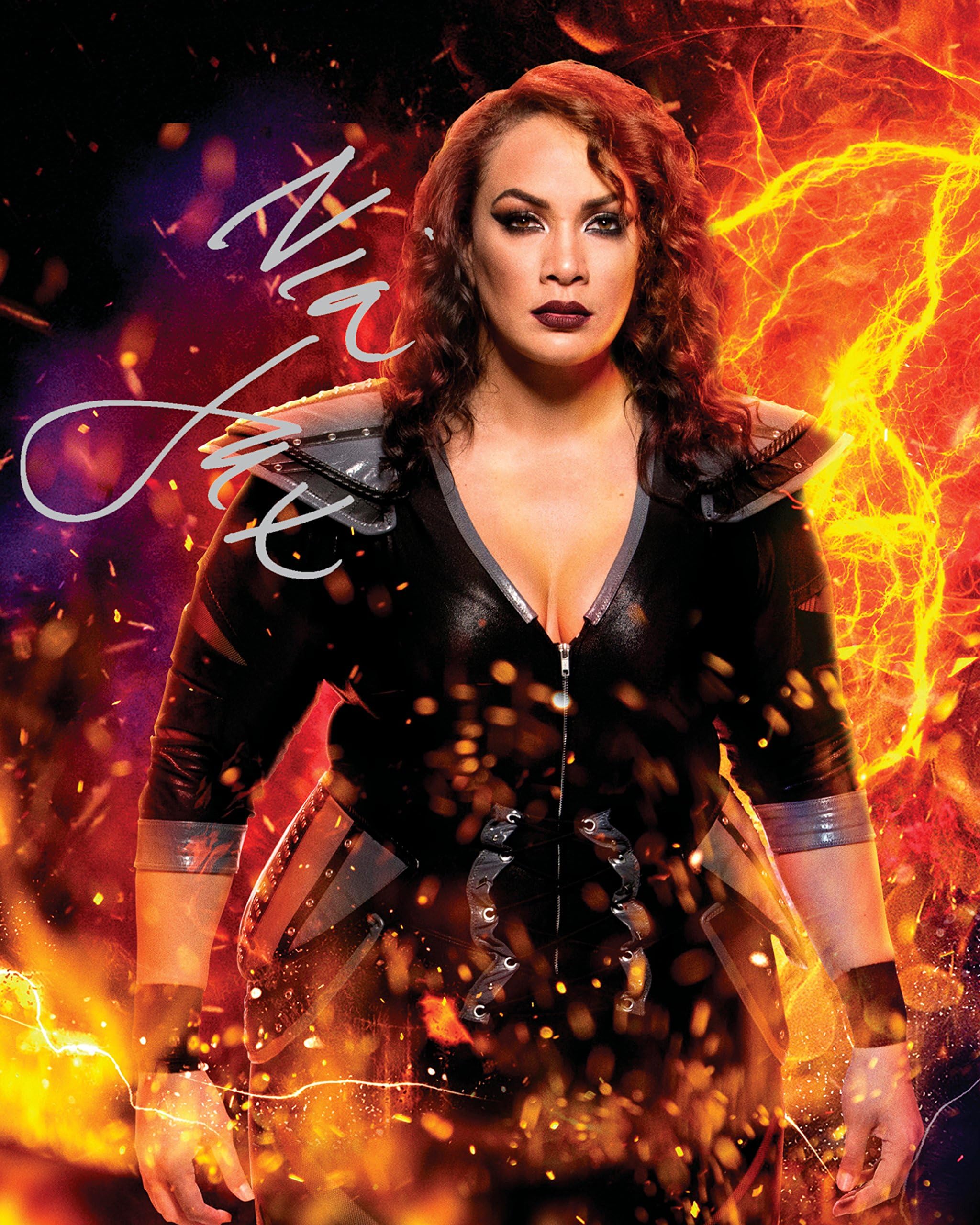 NIA Jax #1 WWE | Signed Lab Photo Reprint | 10x8 Size to Fit 10x8 Inch Frames | Lab Quality | Photo Display | Present Gift Collectible