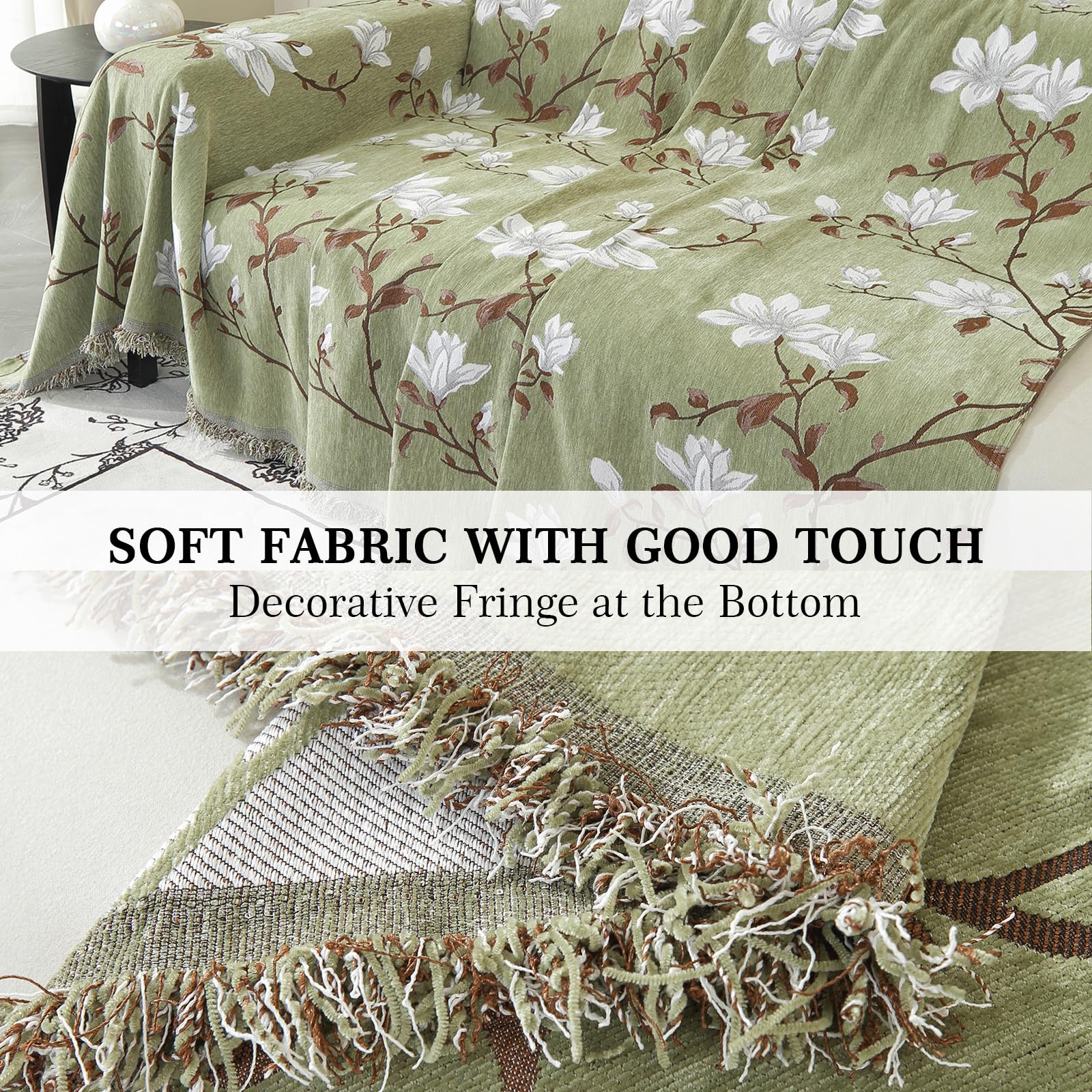 MIFXIN Chenille Reversible Sofa Slipcover for Corner Sofa, AB Double-Sided 3 Seater Sofa Cover, L-Shaped Sofa Cover - Image 4