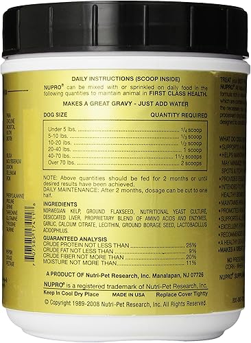 Miniatura 3 de Suplemento natural para perros Nutri-Pet Nupro., Regular, Dorado