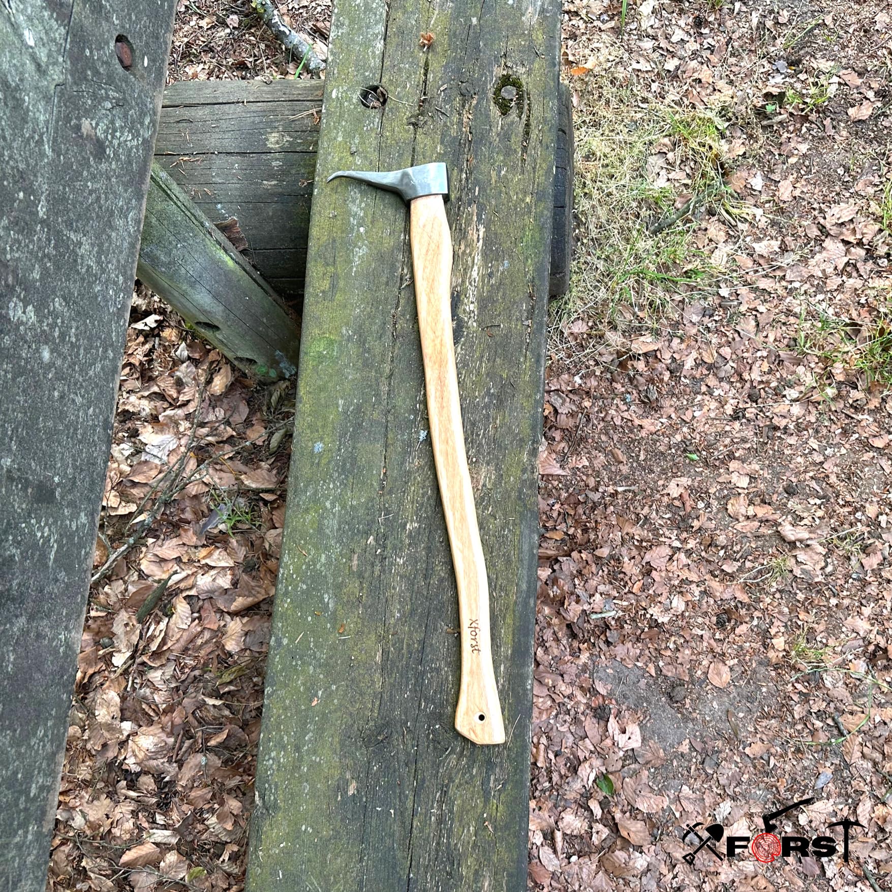 Xforst X-P500L Sappie Sapie Handsapie Handsapie, idéal pour déplacer et ramasser des bûches de bois et des morceaux de bois. Avec manche en hickory de 70 cm et tête robuste de 0,5 kg.