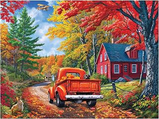 RoseArt Kodak Maine Road 350-Piece Jigsaw Puzzle - Scenic Autumn Landscape for Adults & Families
