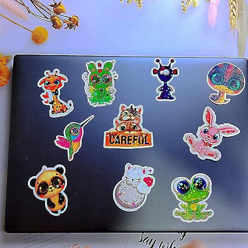 Miniatura 6 de 36 hojas de papel adhesivo holográfico impermeable tamaño A4 hojas autoadhesivas de vinilo transparente con 6 estilos mezclados