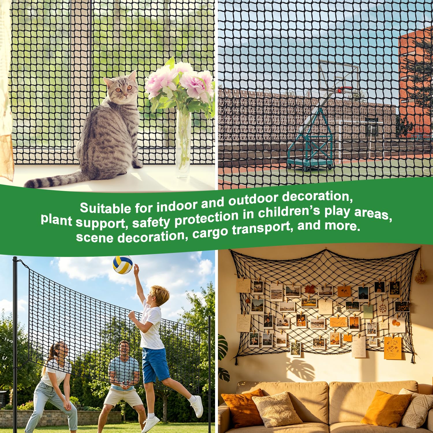 Schutznetze Kinder Sicherheitsnetz Rausfallschutz Hochbett Net 1.5x2 | Universal Balkon Schutz Kinder Schutznetz Polyester Knotenlo Fur Haustier Katzennetz Balkone Terrassen TreppeGeländer