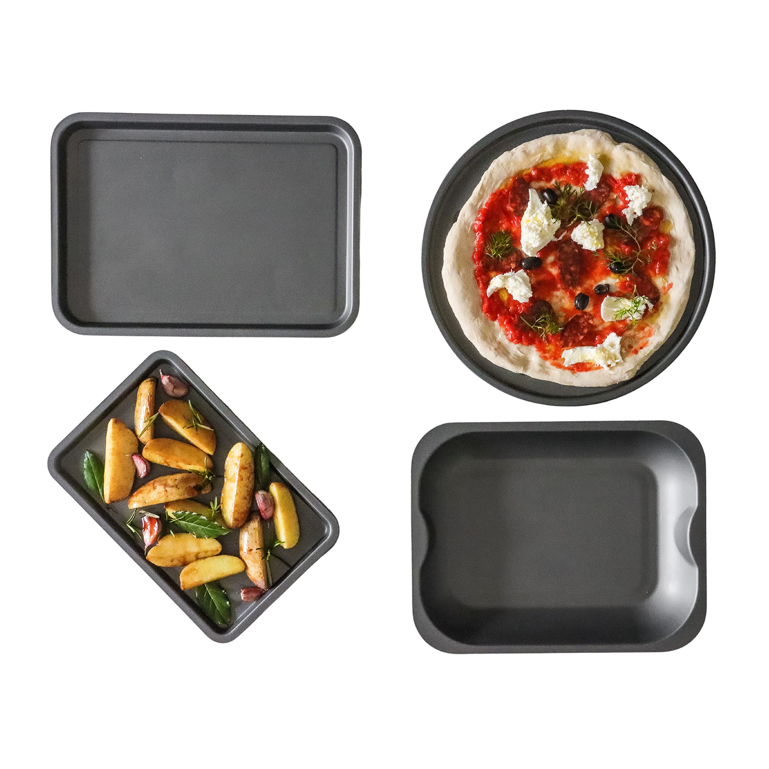 Ensemble D'ustensiles De Cuisson Professionnels En Acier Au Carbone Avec Moule à Gâteau Moules à Pizza Plateau à Pizza Pour La Cuisine à La Ensemble D'ustensiles De Cuisson Professionnels En Acier Au Carbone Avec Moule à Gâteau Moules à Pizza Plateau à Pizza Pour La Cuisine à La