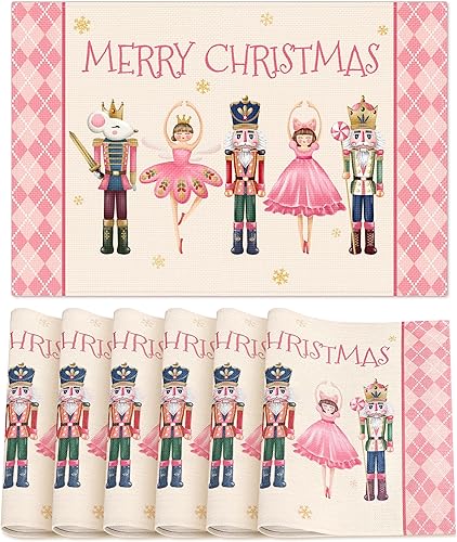 Miniatura 8 de Juego de 6 manteles individuales de Halloween para mesa de comedor lavable de lino calabaza Jack-O-Lanterns para comedor decoración de mesa para