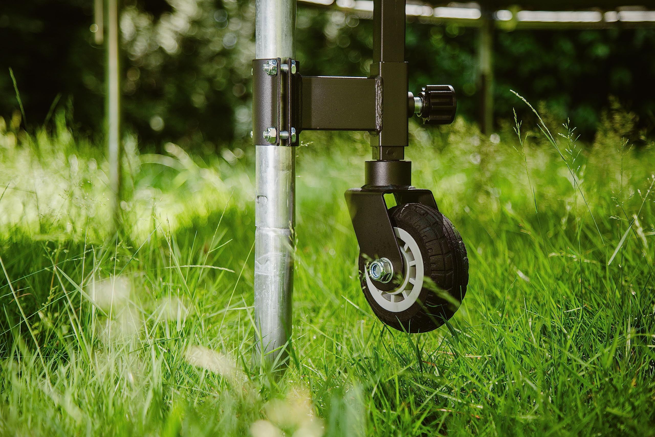 Ruote per il trasporto di trampolini,kit di spostamento a 3 e 4 ruote con ruote con cuscinetti a sfera,ruote girevoli a 360° e ruote fisse,facile spostamento per trampolini da 180 a 460 cm