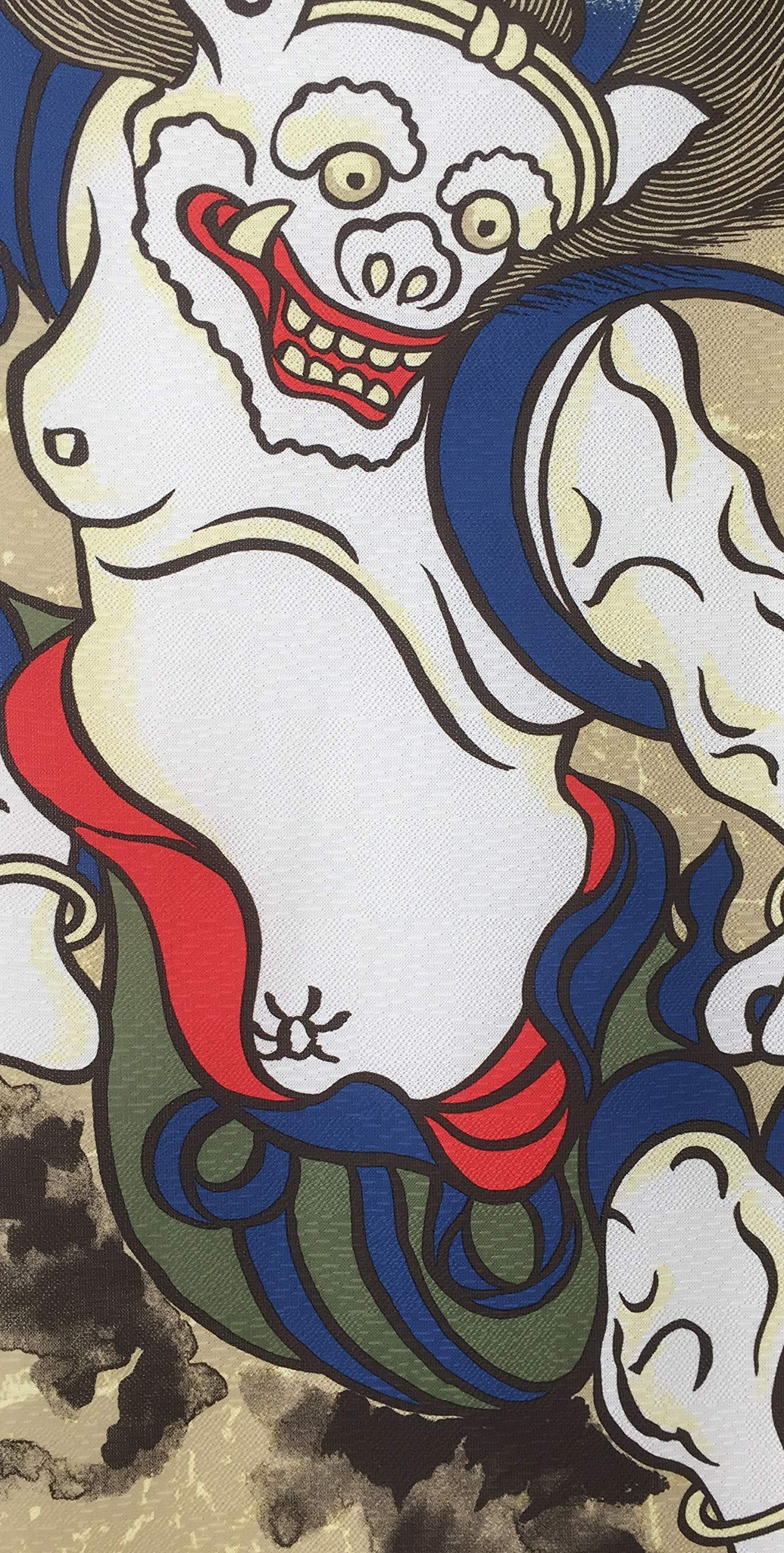 暖簾『風神雷神』水墨画家による肉筆 一点物 暖簾『風神雷神』水墨画家による肉筆 一点物 - メルカリ