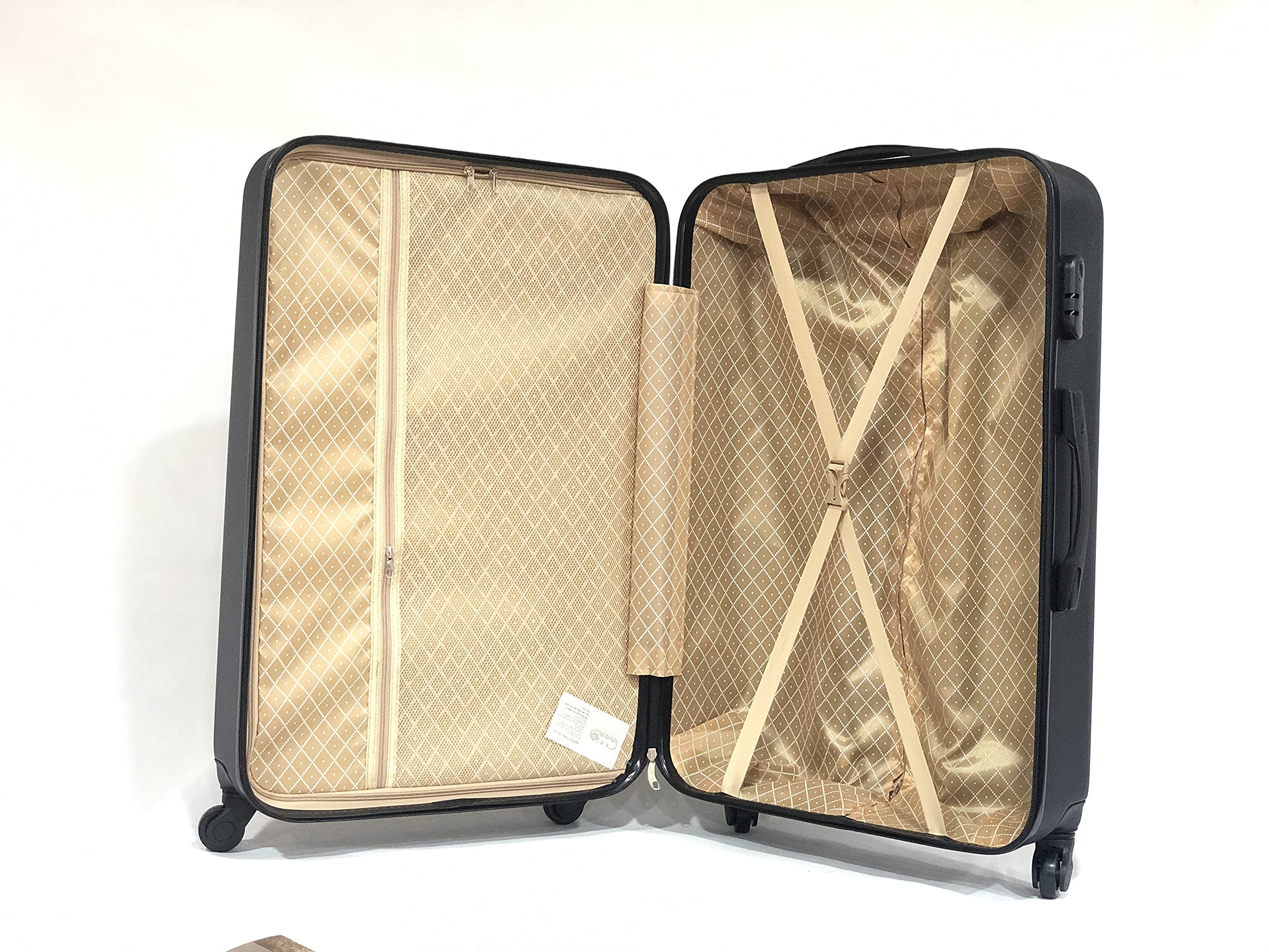 CELIMS – Juego de maleta de 4 piezas + maleta mediana + maleta de gran tamaño + vanity | juego de maleta rígida | juego de maleta de viaje | negro, Negro , 4 unidades, Set de maleta