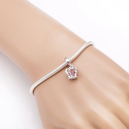 Miniatura 4 de Tiara - Abalorios colgantes de plata de ley 925 con circonita cúbica para pulsera europea