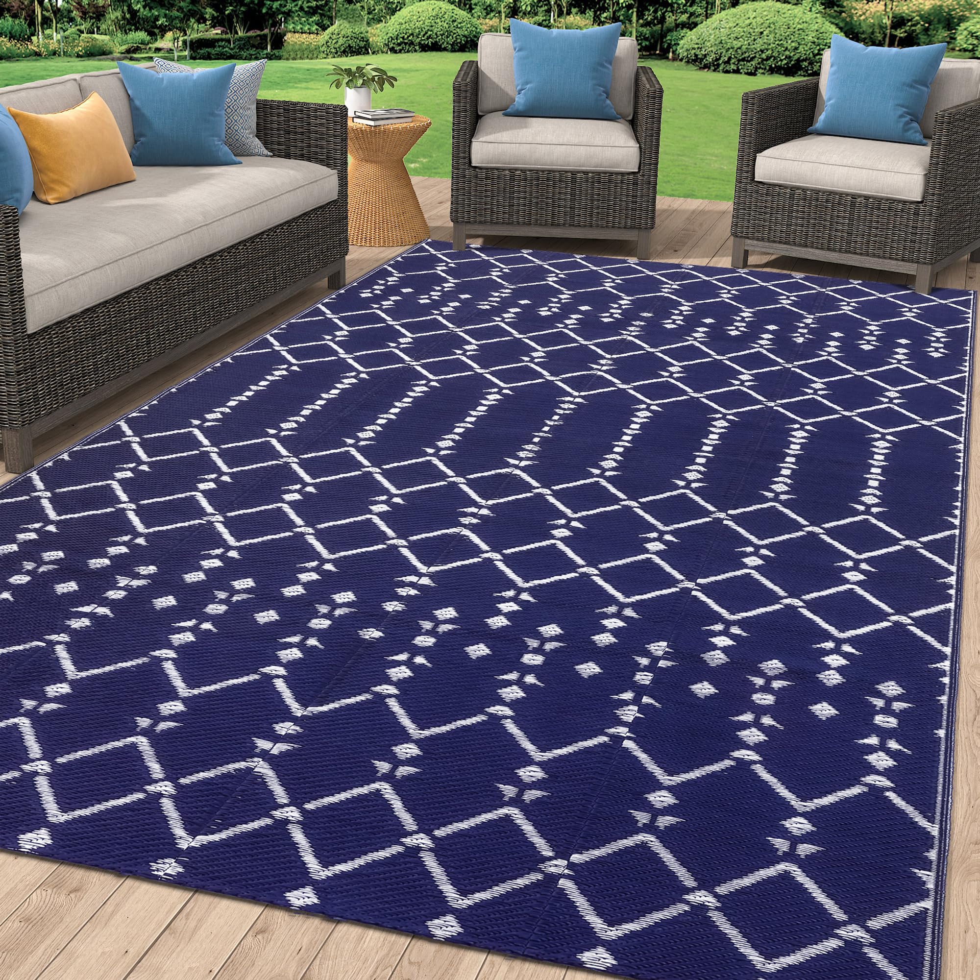 Tapis de camping imperméable Homaxy 120 x 180 cm fini l'herbe mouillée
