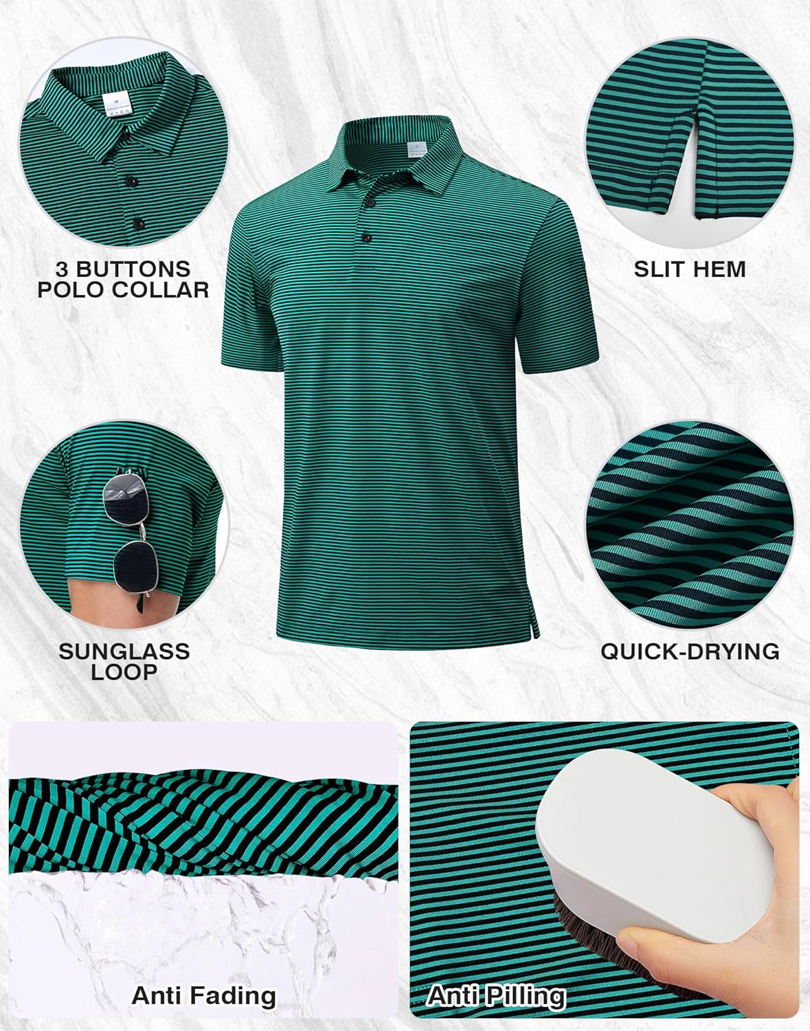 Polo Shirts for Boys Golf Polo Shirt Short Sleeve Boys Performance Polo Dry Fit Stretch Collared UPF50+ Kids Golf Shirts - Image 4