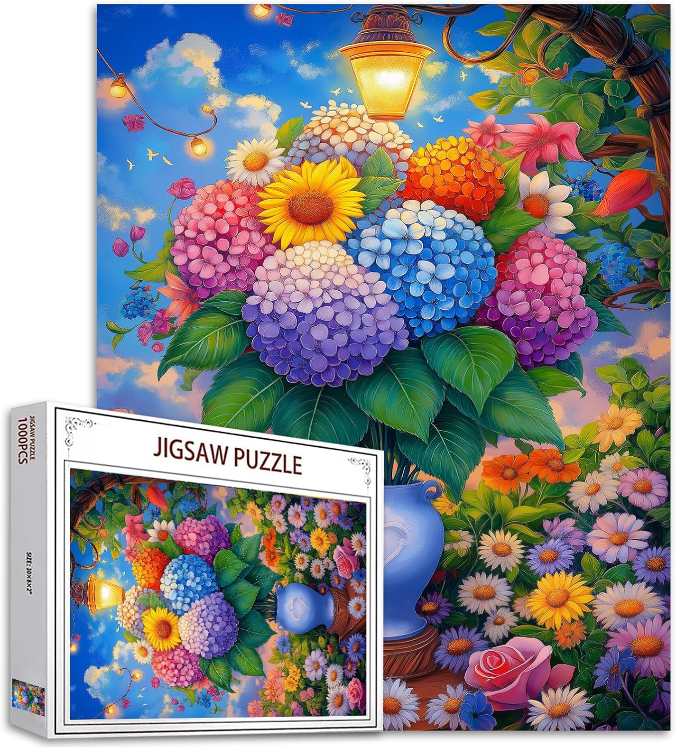 Blooming Hydrangea 1000 Piece Jigsaw Puzzle for Adults