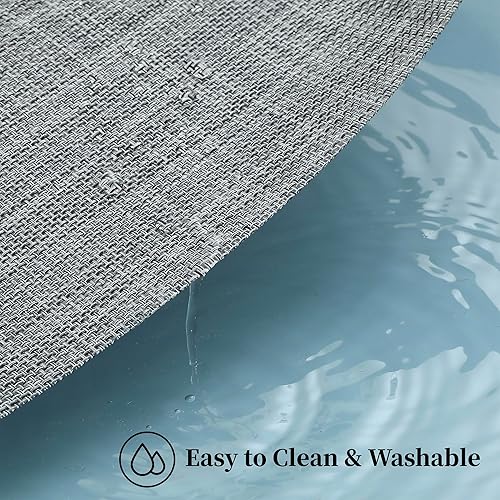 Miniatura 5 de Leetaltree - Juego de 12 manteles individuales, resistentes al calor, antideslizantes, para mesa de comedor, lavables, duraderos, tejido de PVC