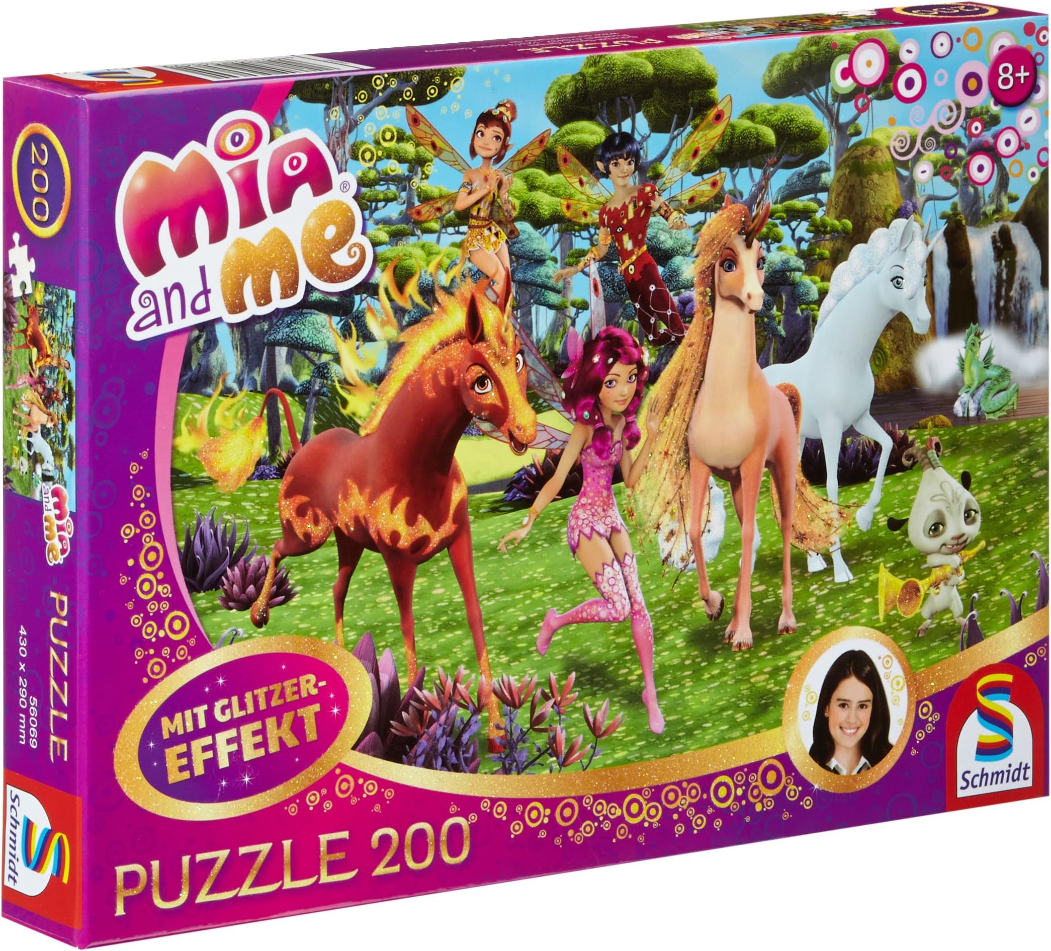 SchmidtSpiele 56069 "Mia und Me - in Centopia Glitter Puzzle (200-Piece)