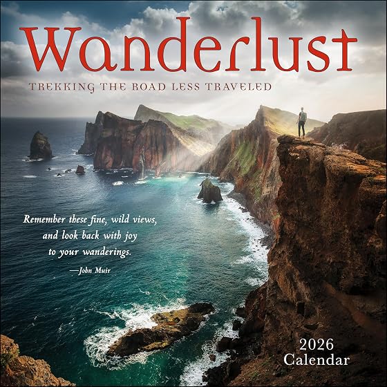 Wanderlust 2026 Wall Calendar