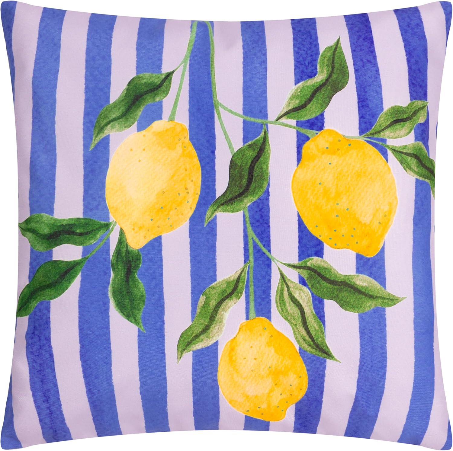 furn. Lemons Striped Outdoor Cushion Cover, Blue