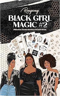 Rongrong Black Girl Magic Planner Stickers Book Volume 2 for Planners, C...