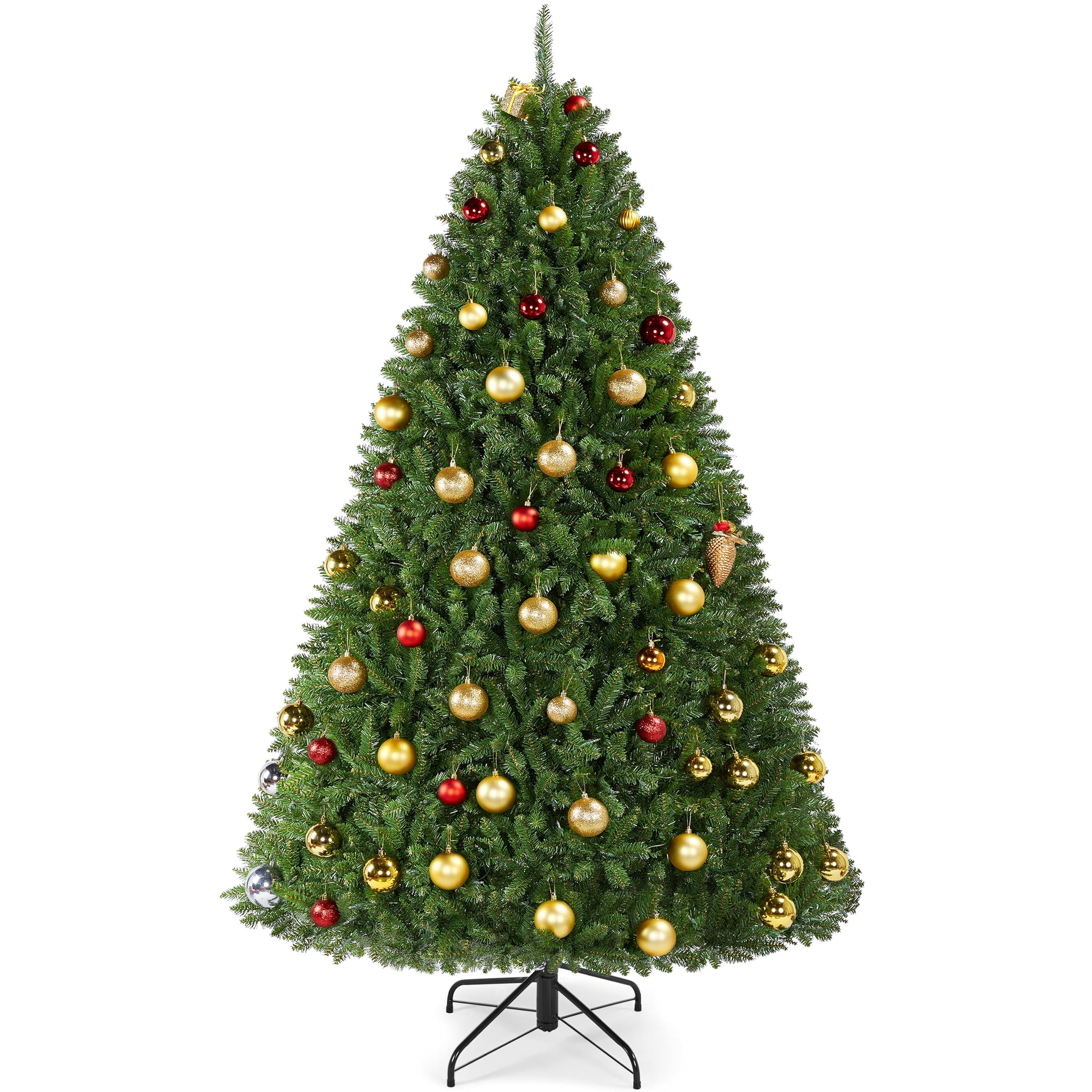 Yaheetech 6ft Premium Unlit Douglas Full Fir Christmas Tree with Foldable Stand Etra Thick Xmas Tree for Home Party Holiday Decoration with 1614 Branch Tips