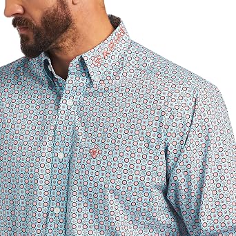 Ariat Solid Twill Classic Fit Shirt - Men's Long Sleeve Western Button-Down