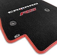 Vista 1 de Lloyd Mats Alfombrillas de Suelo Alfombradas a Medida Revestimientos de Suelo de Lujo Premium para Chevy Camaro 2016-ON (Carbón, 4PC - Tricolor RS)