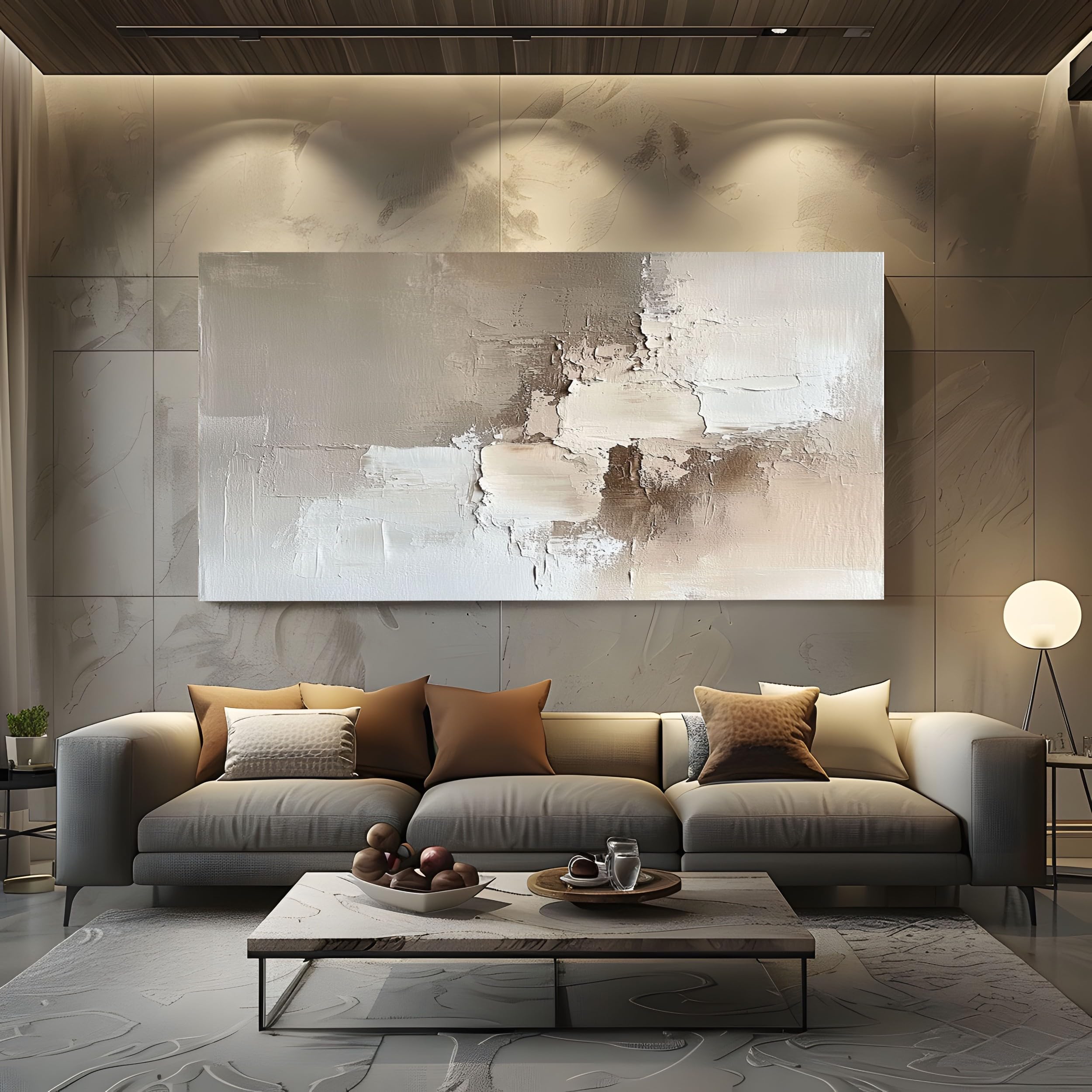 INTELIENZOS Quadro Decorativo Moderno 3 Pezzi - Tela Astratta 120x61 Cm Per Soggiorno E Camera Da Letto - 3