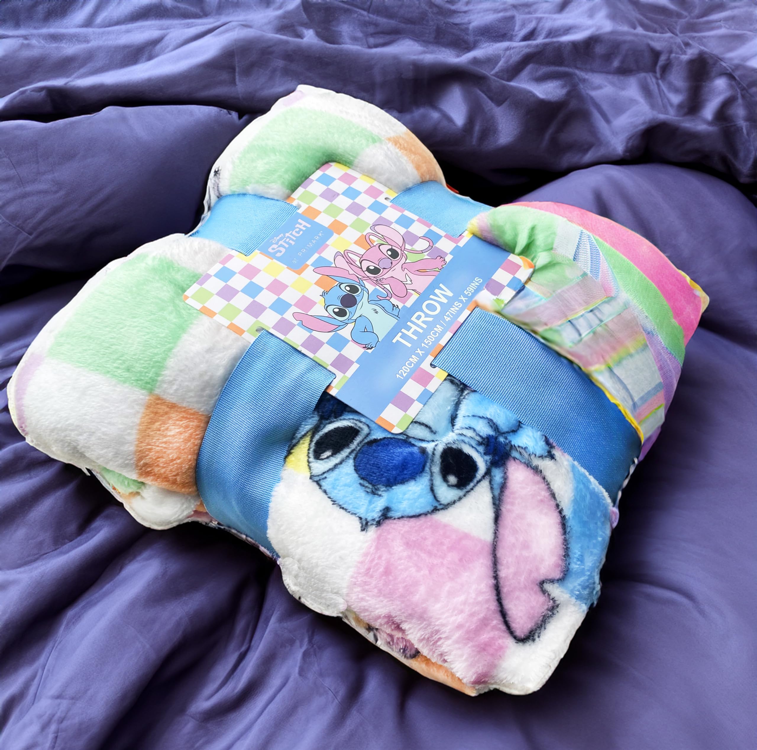 License Stitch Überwurf Primark, weiches Fleece, 120 x 150 cm