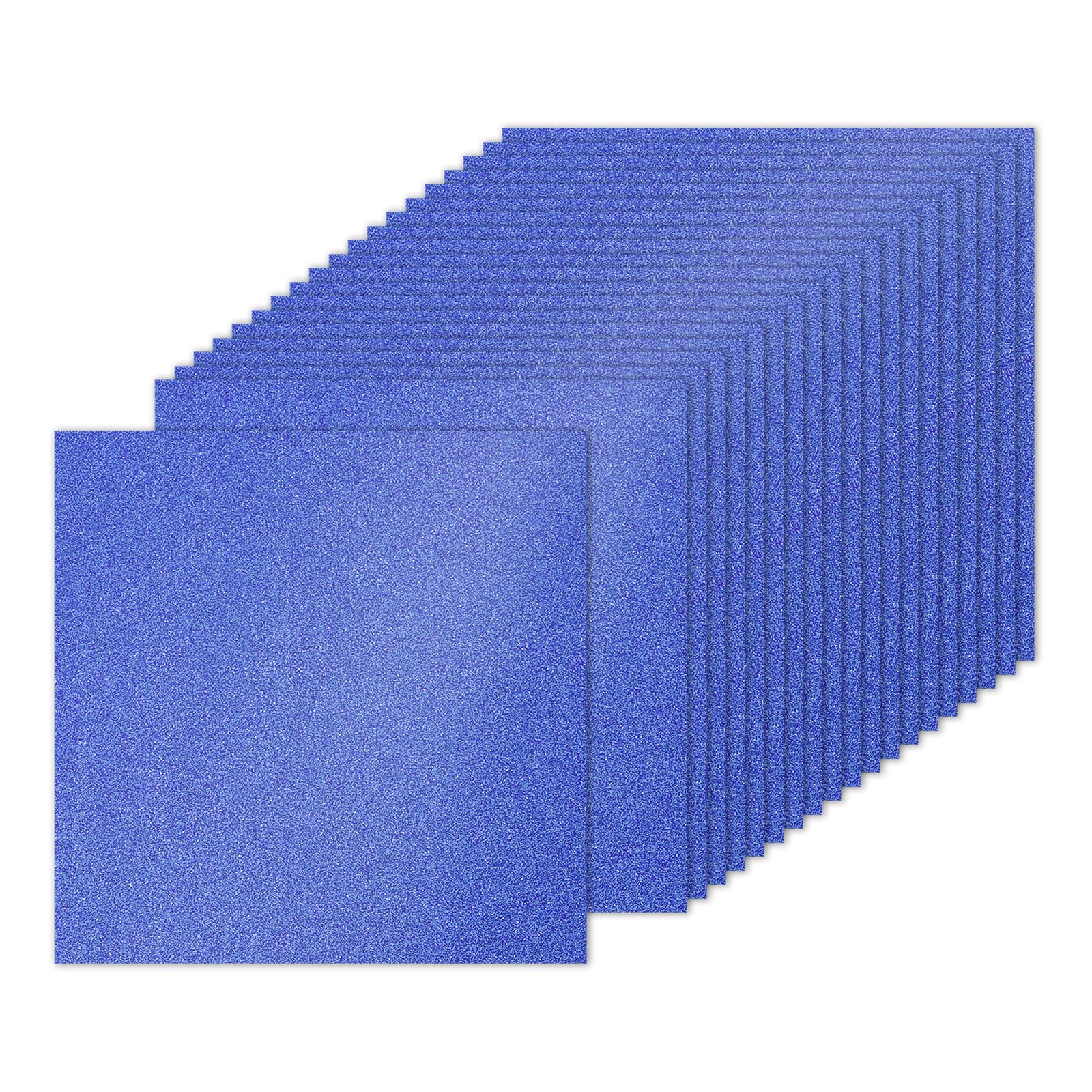 PATIKIL 20 Sheets Dark Blue Glitter Cardstock 10 x 10 in