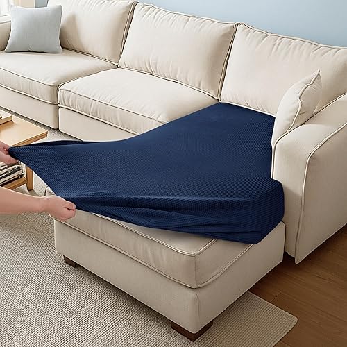 Vista 361 de CHUN YI - Funda elástica de cojín para sofá biplaza, funda de asiento de sofá con tela jacquard de elastano (mediana, color verde azulado) Verde