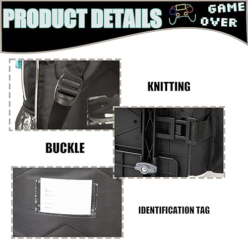 Miniatura 4 de MYHSBYO Mochila con ruedas para niños con ruedas Equipaje con ruedas, negro, (Black Els), Mediana, Moderno