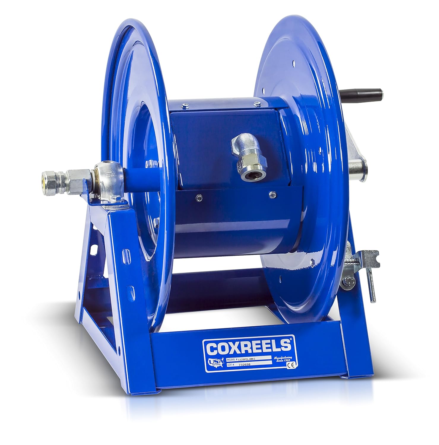 Coxreels 1125PCL-8M-C Hd Hand Crank Power Cord Reel, 45A, No Cord