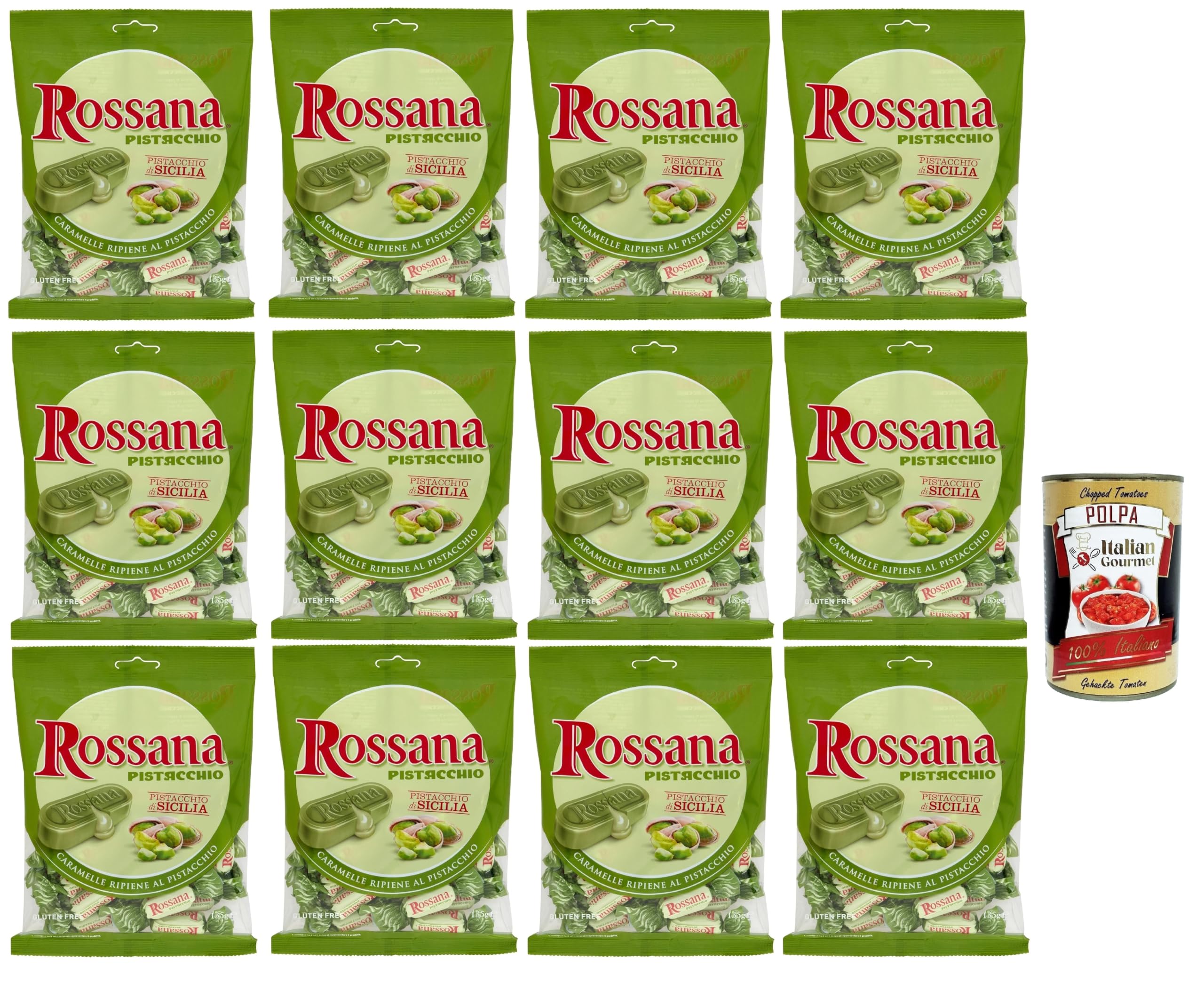 Italian Gourmet Rossana Pistacchio Caramelle gefüllte Bonbons 12 x 135g