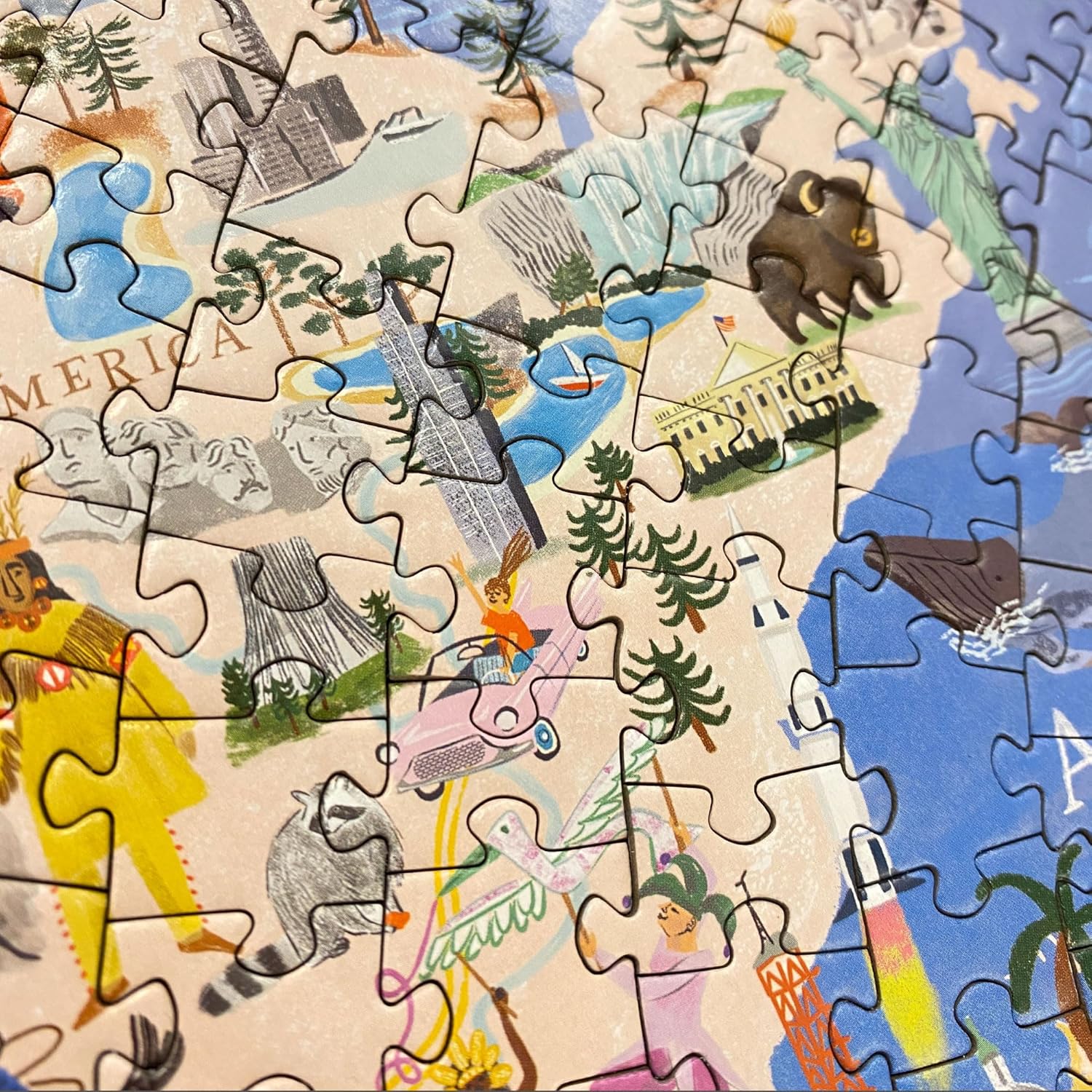 bopster 1000-PieceRound World Map Jigsaw Puzzle for Adults & Teens | Illustrated Globe Design | Premium 1000pc Puzzle | Giftable Family Activity