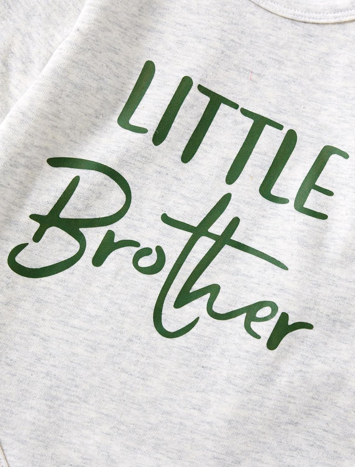 Newborn Baby Boy Clothes Little Brother Romper Solid Ribbed Knit Pant Infant Fall Winter Outfit Sets - Image 4