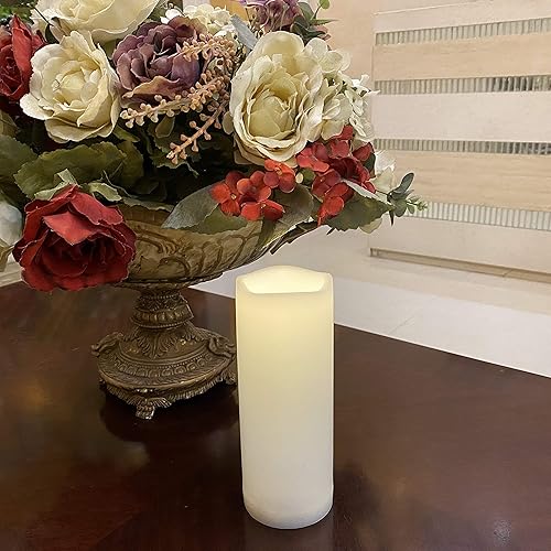 Miniatura 3 de Paquete de 1 vela de pilar sin llama para exteriores con control remoto y temporizador, impermeable, funciona con pilas, juego de velas LED