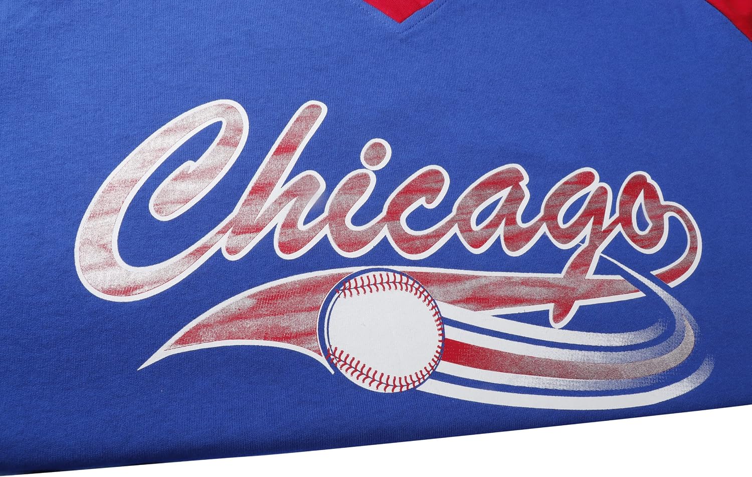Womens City Baseball Fans V Neck Cage Raglan T-Shirts