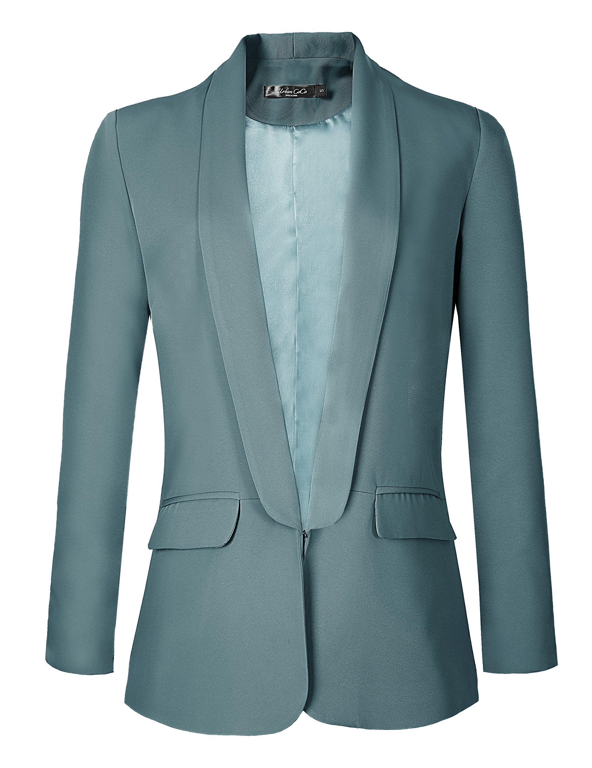 Urban CoCoWomen's Office Blazer Jacket Open Front