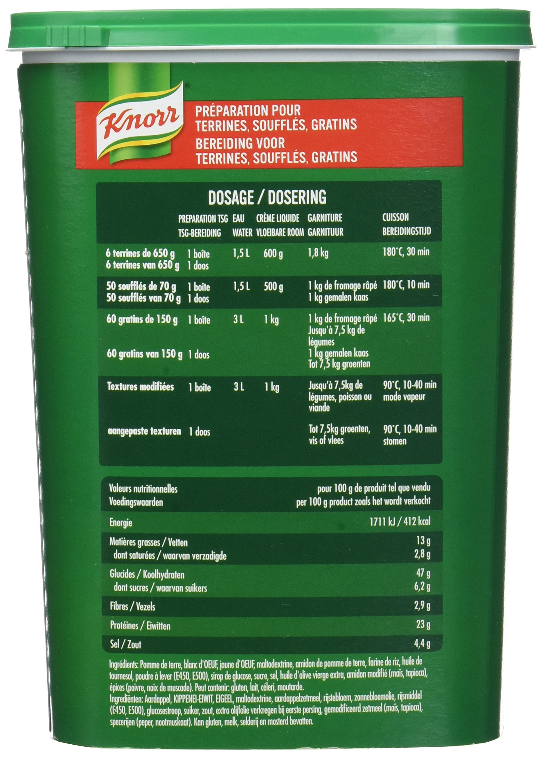 Knorr Préparation Pour Terrines, Soufflés Et Gratins Déshydraté 720g