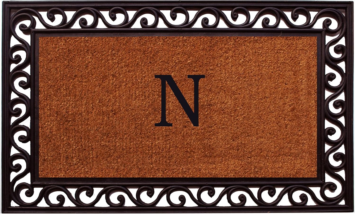 Home & More 100062236N Rembrandt Monogram Doormat 22" x 36" (Letter N)