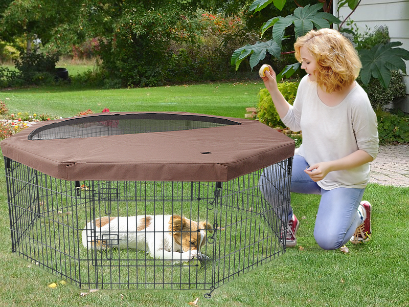 Amazon.com : NEZUC Foldable Metal Dog Exercise Playpen Gate
