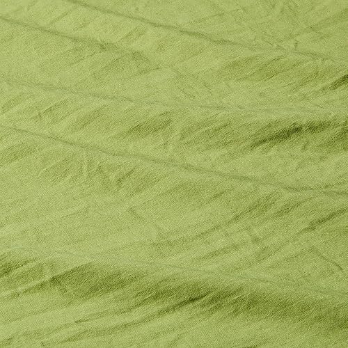 Miniatura 4 de Tienda Basics Juego de edredón de microfibra cepillada, extra suave con textura natural, 3 piezas, QueenMatrimonial, verde