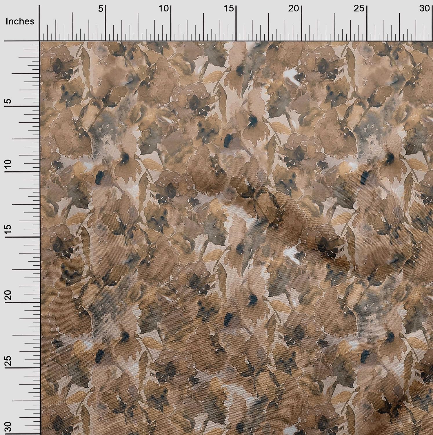 oneOone Cotton Jersey Brown Fabric Abstract Floral Sewing Fabric by The Yard Printed DIY Clothing Sewing Supplies 58 Inch Wide-2rb