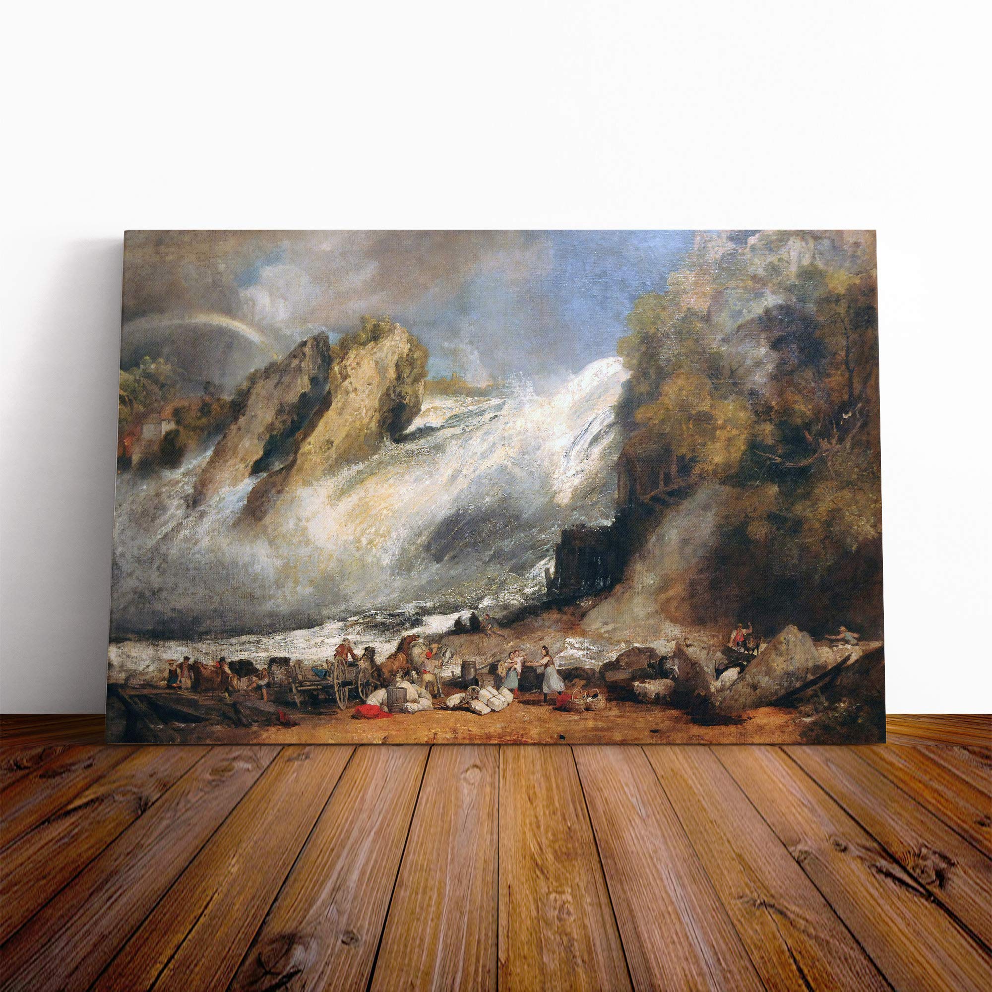 Joseph Mallord William Turner Fall of The Rhine Canvas Print | Gallery Wrapped 30mm Frame Wall Art | 30x20 inches | Ready to Hang | Contemporary Picture | Living Room Bedroom Lounge Office